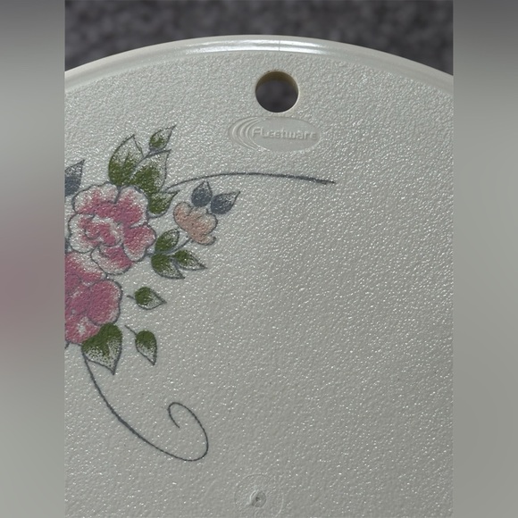 Vintage Fleetware Pfaltzgraff Tea Rose Round Hanging Cutting Board/Trivet 10” - Picture 3 of 7